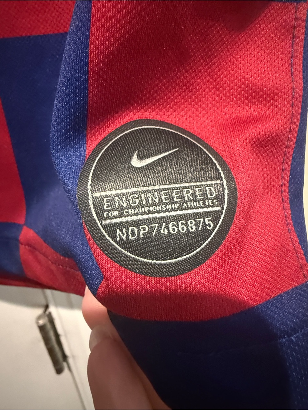 Nike Kids FC Barcelona Checkerboard Soccer Jersey - Red & Blue - Picture 3 of 8